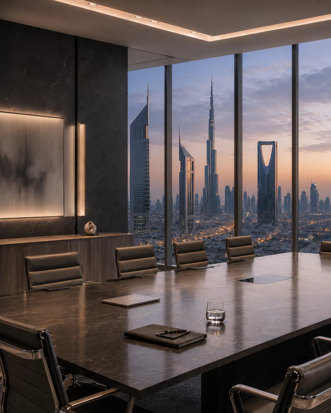 Contemporary Dubai boardroom representing the Corporate division